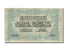 Czechoslovakia, 1 Koruna, 1919, KM #6a, 1919-04-15, EF(40-45)