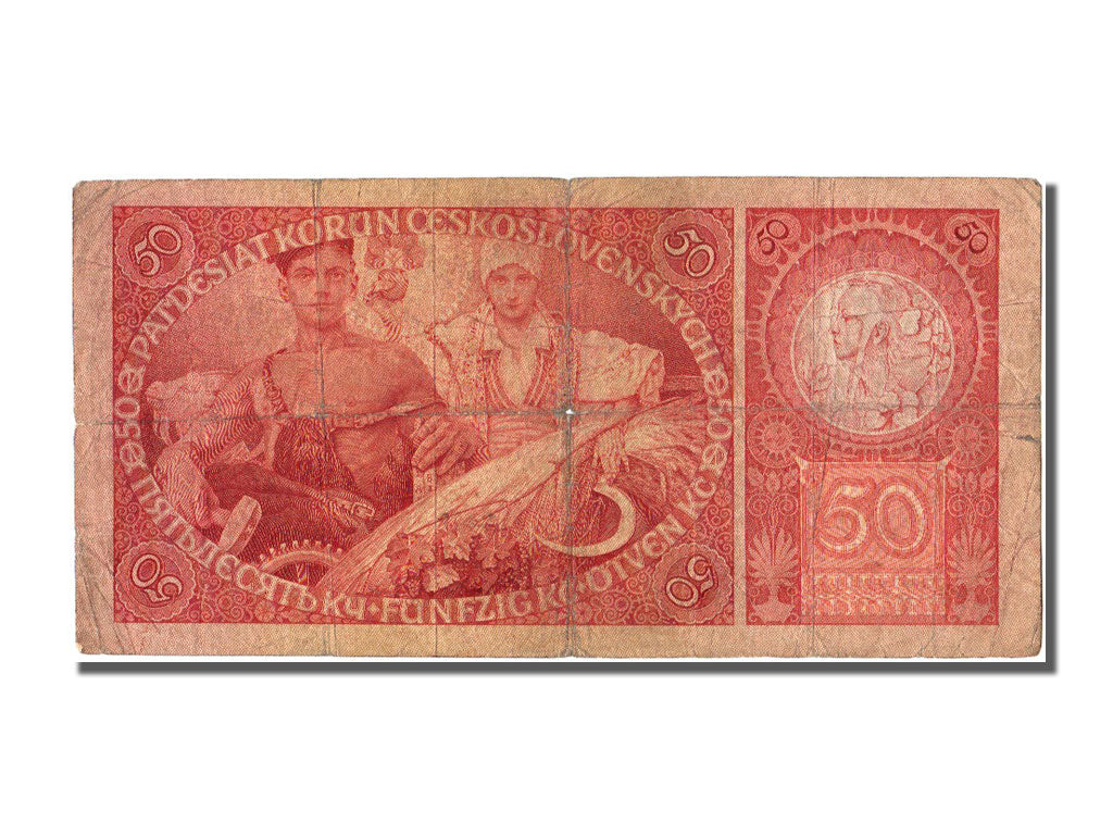 Czechoslovakia, 50 Korun, 1929, KM #22s, 1929-10-01, VG(8-10)