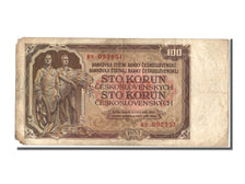 Czechoslovakia, 100 Korun, 1953, KM #86b, F(12-15), KE