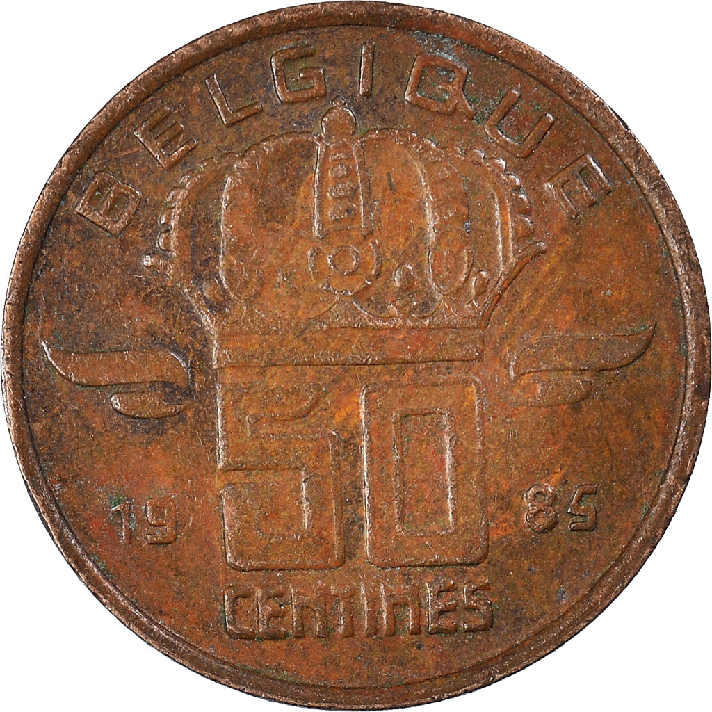 Moneta, Belgia, 50 Centimes, 1985