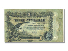 Russia, 3 Rubles, 1917, KM #S334, EF(40-45), R