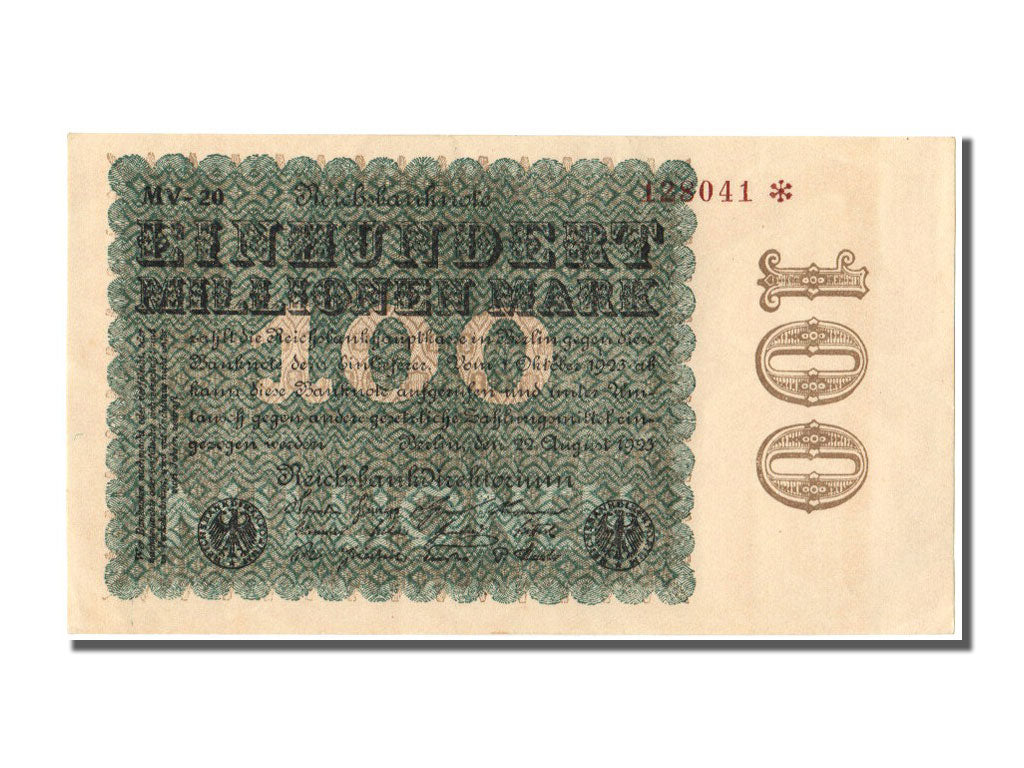 Germany, 100 Millionen Mark, 1923, KM #107a, 1923-08-22, UNC(65-70), MV