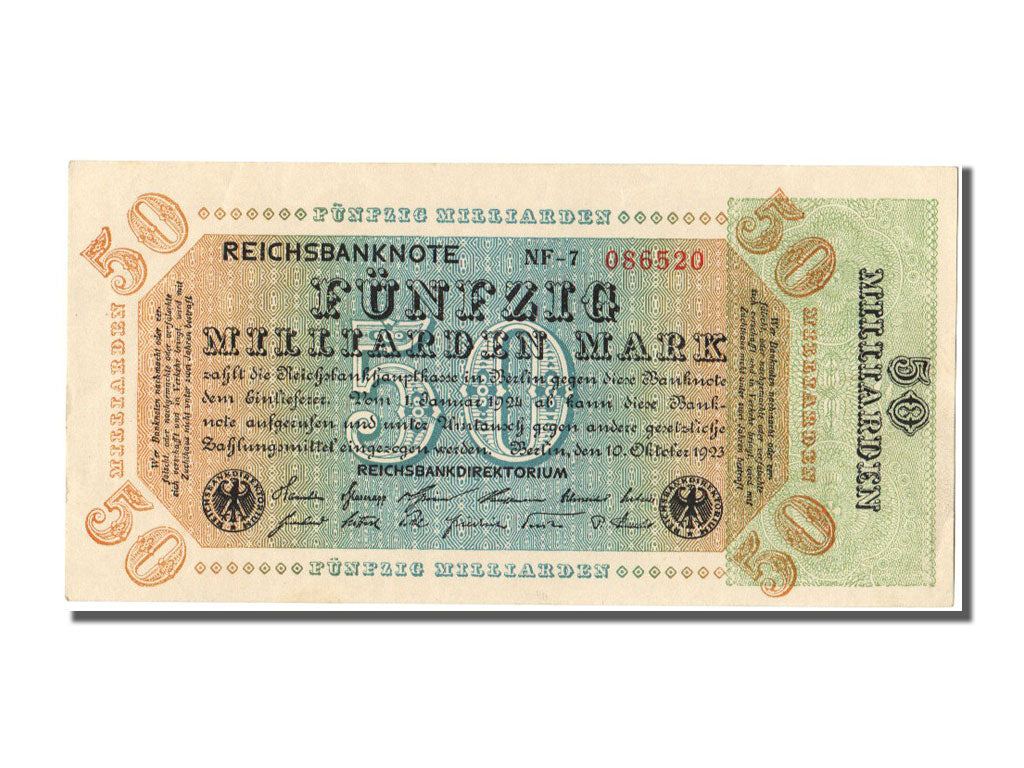 Germany, 50 Milliarden Mark, 1923, KM #119b, 1923-10-10, UNC(65-70), NF