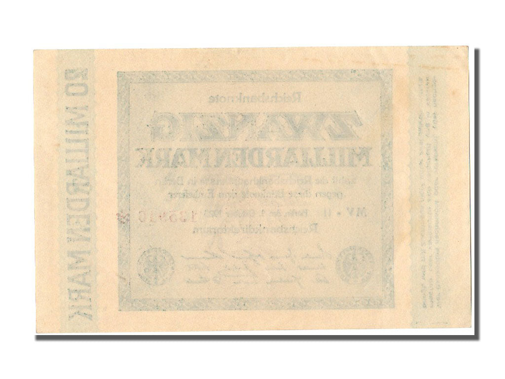 Germany, 20 Milliarden Mark, 1923, KM #118f, 1923-10-01, UNC(63), MV