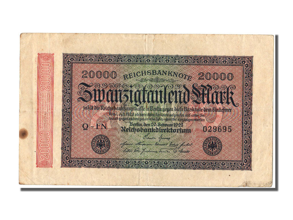 Germany, 20,000 Mark, 1923, KM #85c, 1923-02-20, EF(40-45), Q-FN