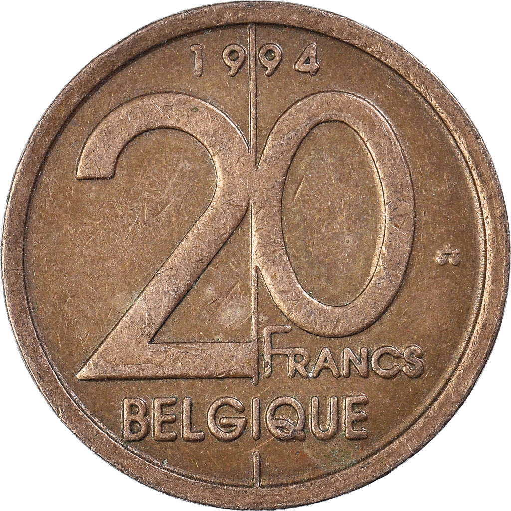 Moneta, Belgio, 20 Francs, 20 Frank, 1994