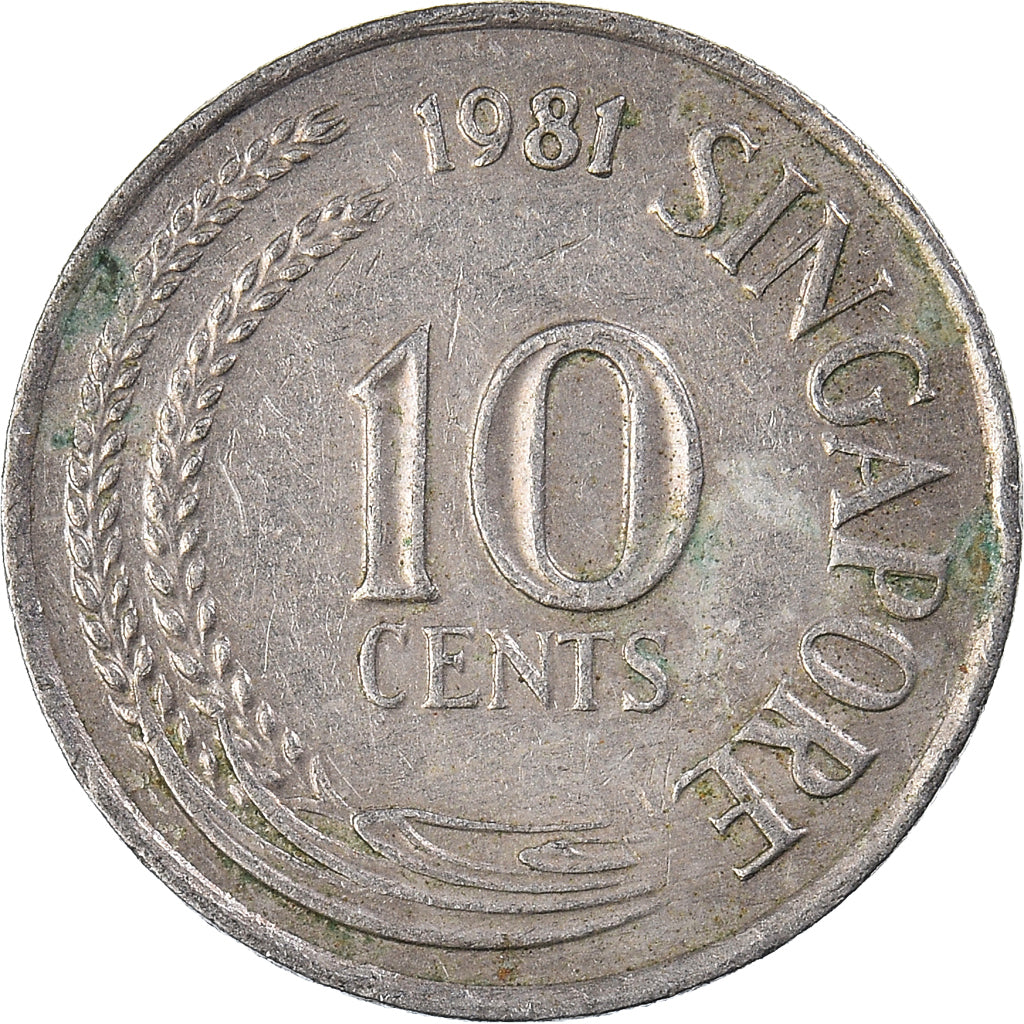 Coin, Singapore, 10 Cents, 1981
