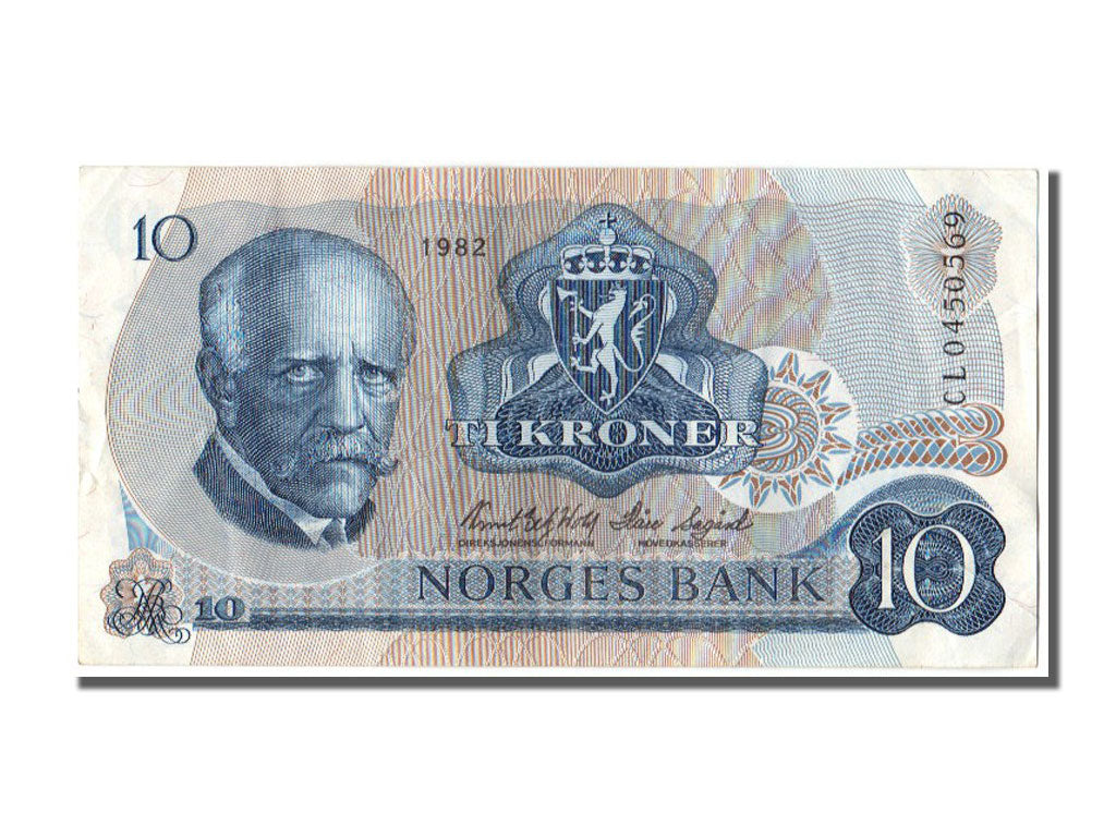 Norway, 10 Kroner, 1982, AU(55-58), CL