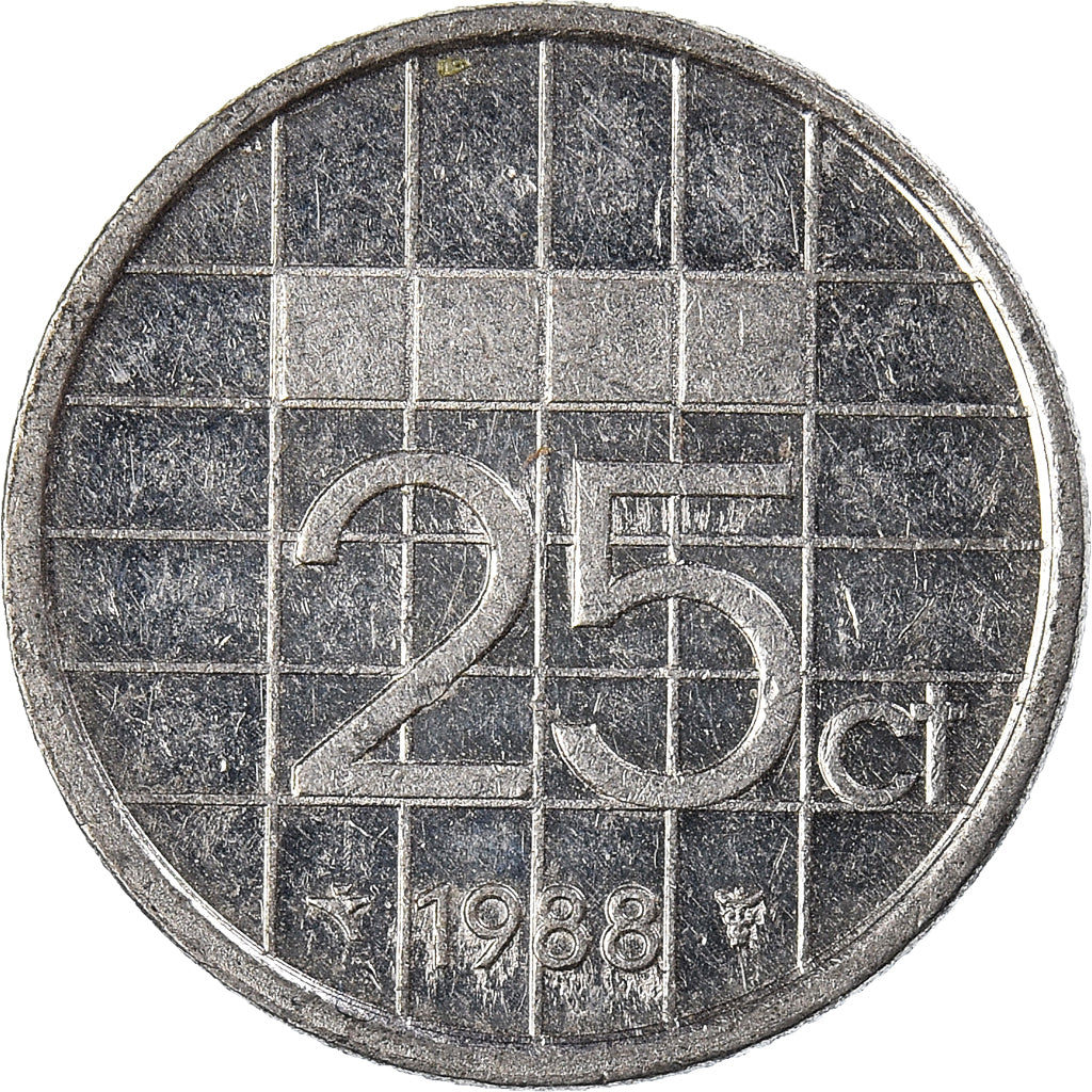 Munten, Nederland, 25 Cents, 1988