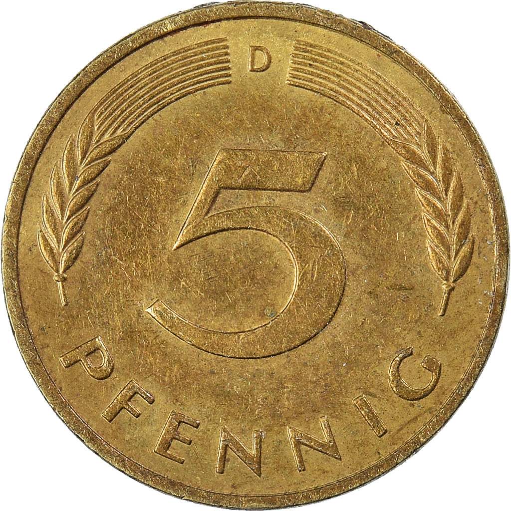 Coin, GERMANY - FEDERAL REPUBLIC, 5 Pfennig, 1992
