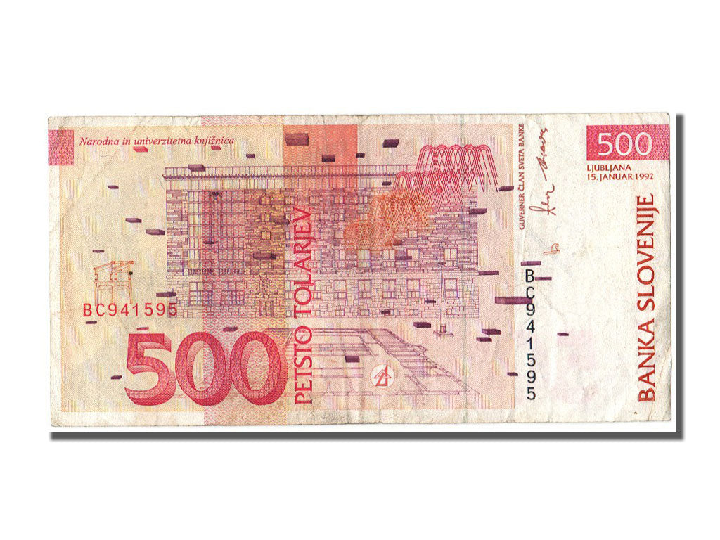 Slovenia, 500 Tolarjev, 1992, 1992-01-15, BB