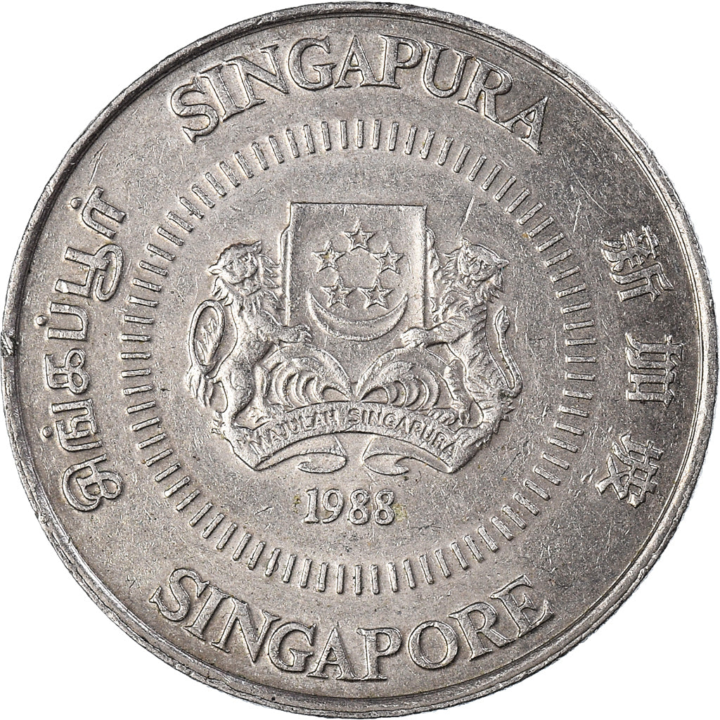 Moneta, Singapore, 50 Cents, 1988