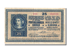 Hungary, 25 Korona, 1918, KM #12, 1918-10-27, EF(40-45)