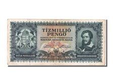 Hungary, 10,000,000 Pengö, 1945, KM #123, 1945-11-16, VF(30-35), O 021