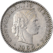 Münze, Schweiz, 20 Rappen, 1955
