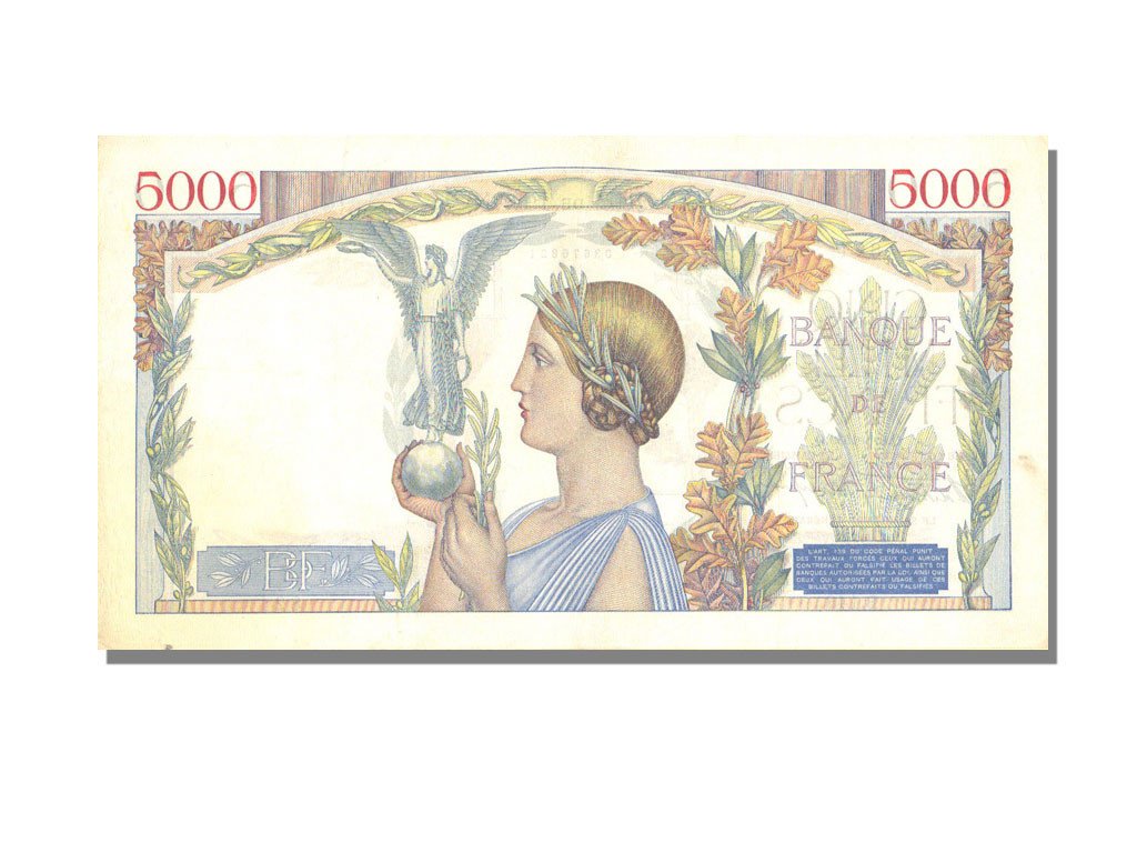 France, 5000 Francs, 5 000 F 1934-1944 ''Victoire'', 1939, KM #97a, 1939-04-06,.