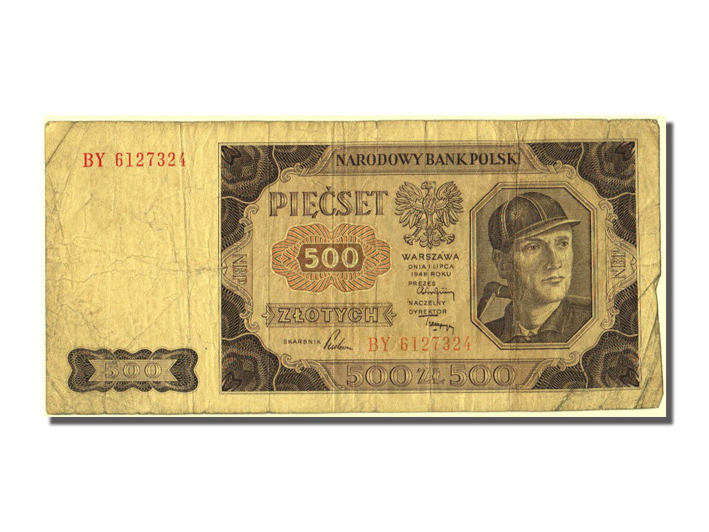 Poland, 500 Zlotych, 1948, KM #140, 1948-07-01, VF(20-25), BY