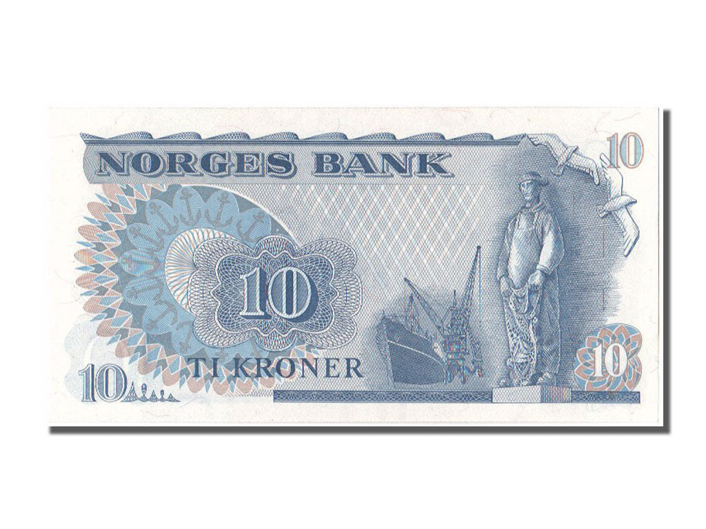 Norway, 10 Kroner, 1976, KM #36c, UNC(65-70), AZ
