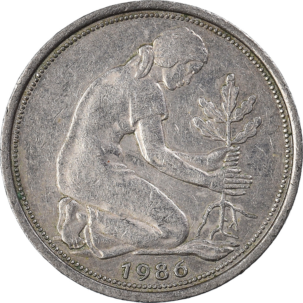 Coin, GERMANY - FEDERAL REPUBLIC, 50 Pfennig, 1986