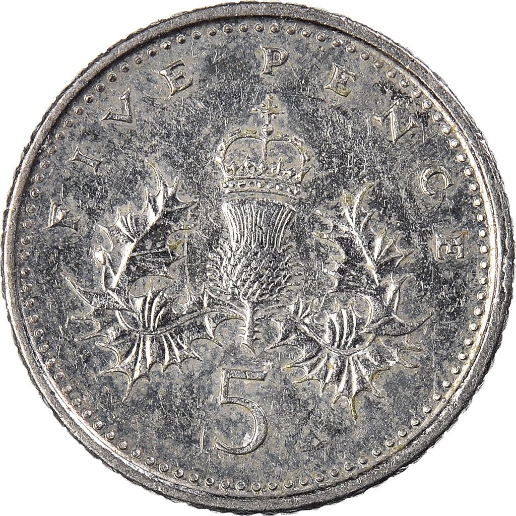 Coin, Great Britain, 5 Pence, 2002