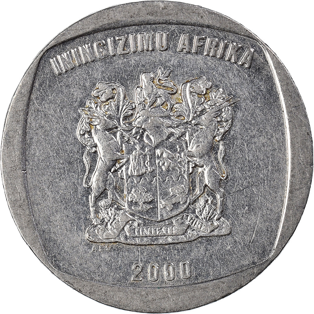Moneda, Sudáfrica, 5 Rand, 2000