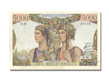 Biljet, Frankrijk, 5000 Francs, 5 000 F 1949-1957 ''Terre et Mer'', 1951