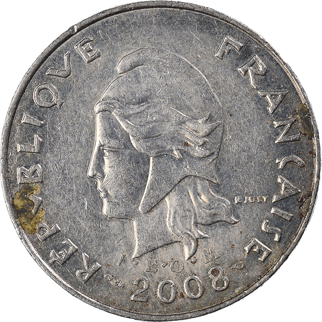 Münze, Neukaledonien, 10 Francs, 2008
