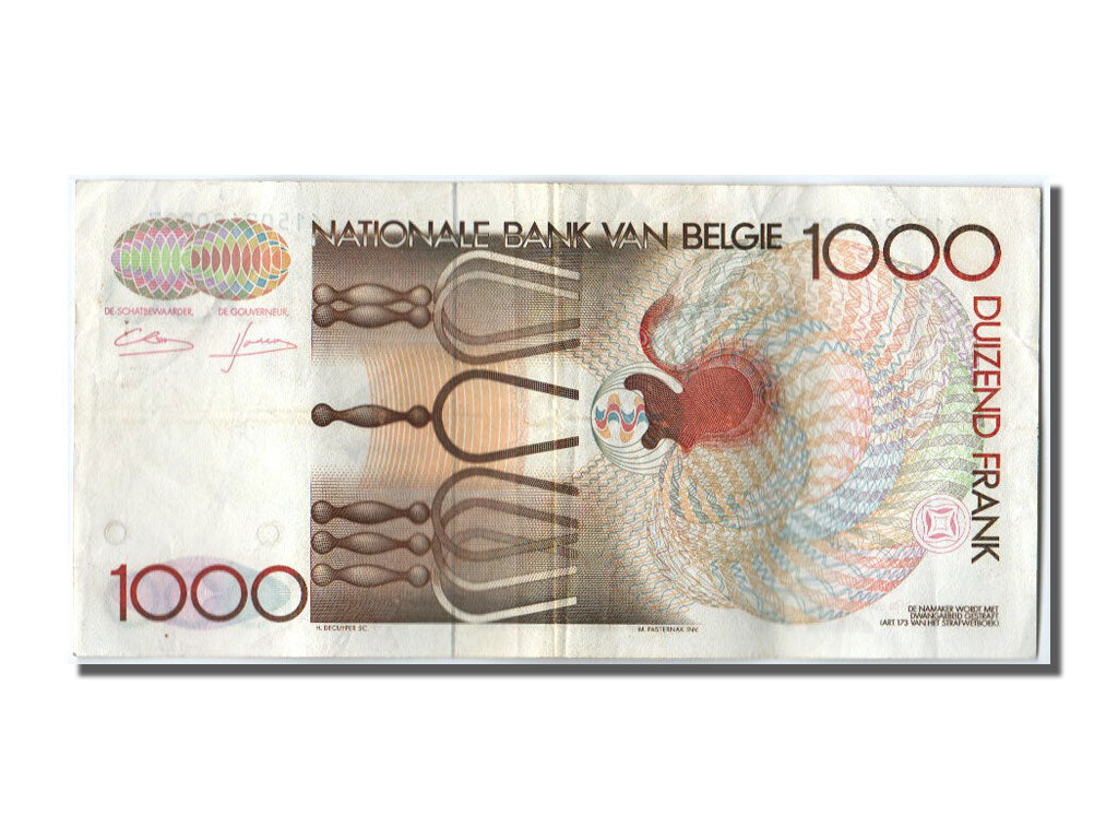 Banknote, Belgium, 1000 Francs, 1980, EF(40-45)