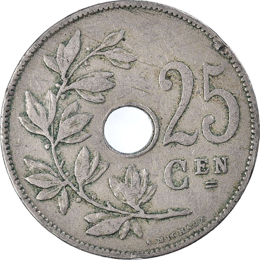 Moneta, Belgio, 25 Centimes, 1910