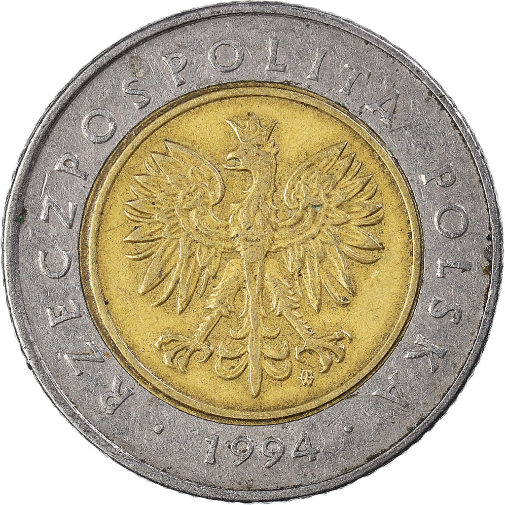 Moneta, Polska, 5 Zlotych, 1994