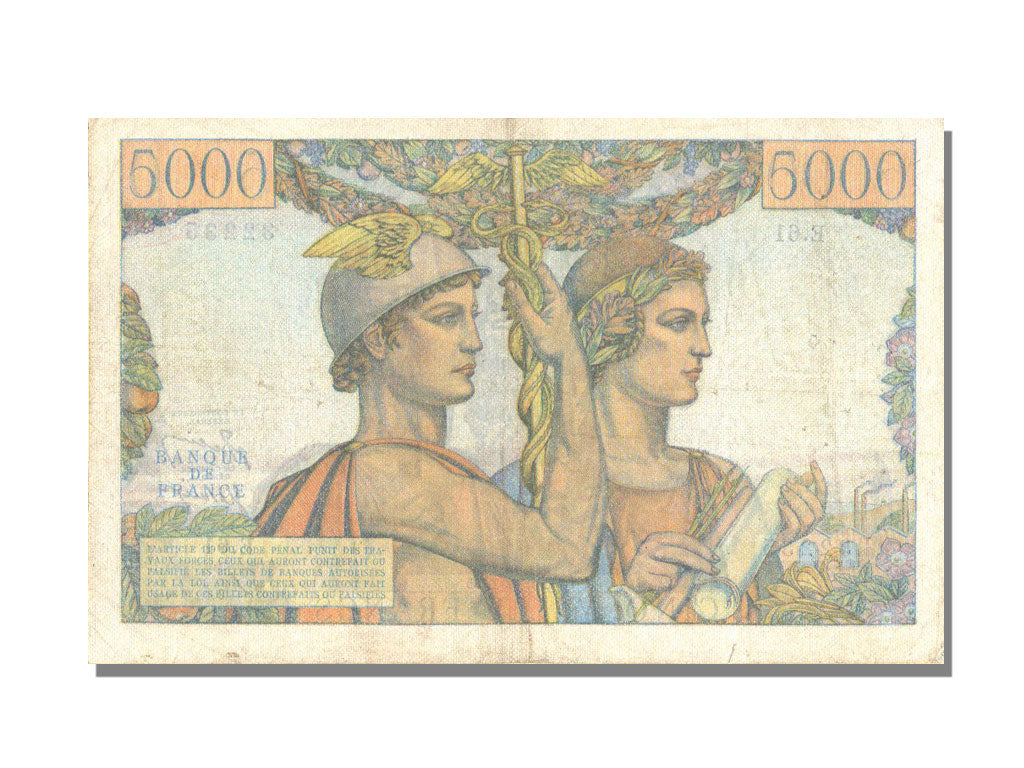 5000 Francs Terre et mer type 1949