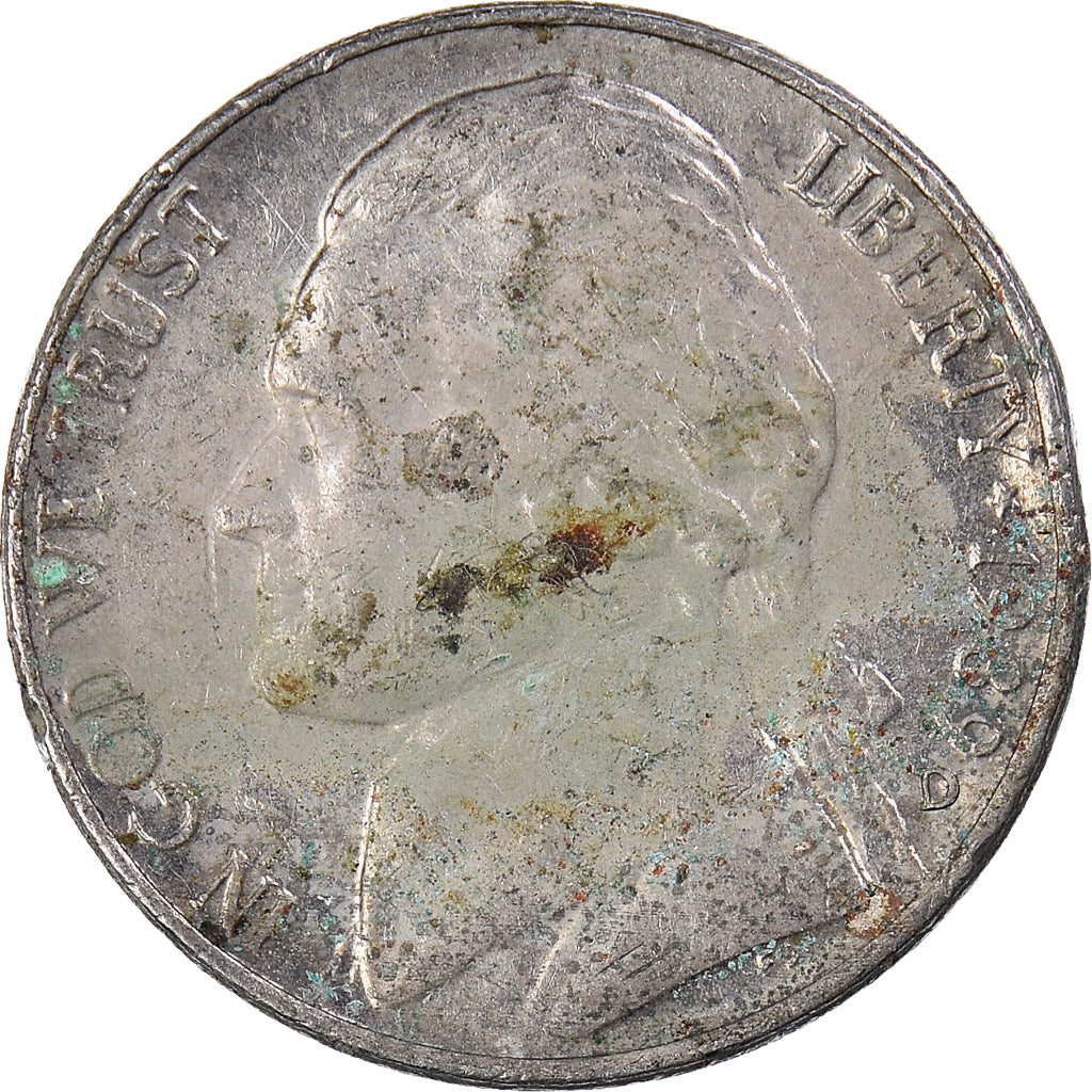 Coin, United States, 5 Cents, 1989