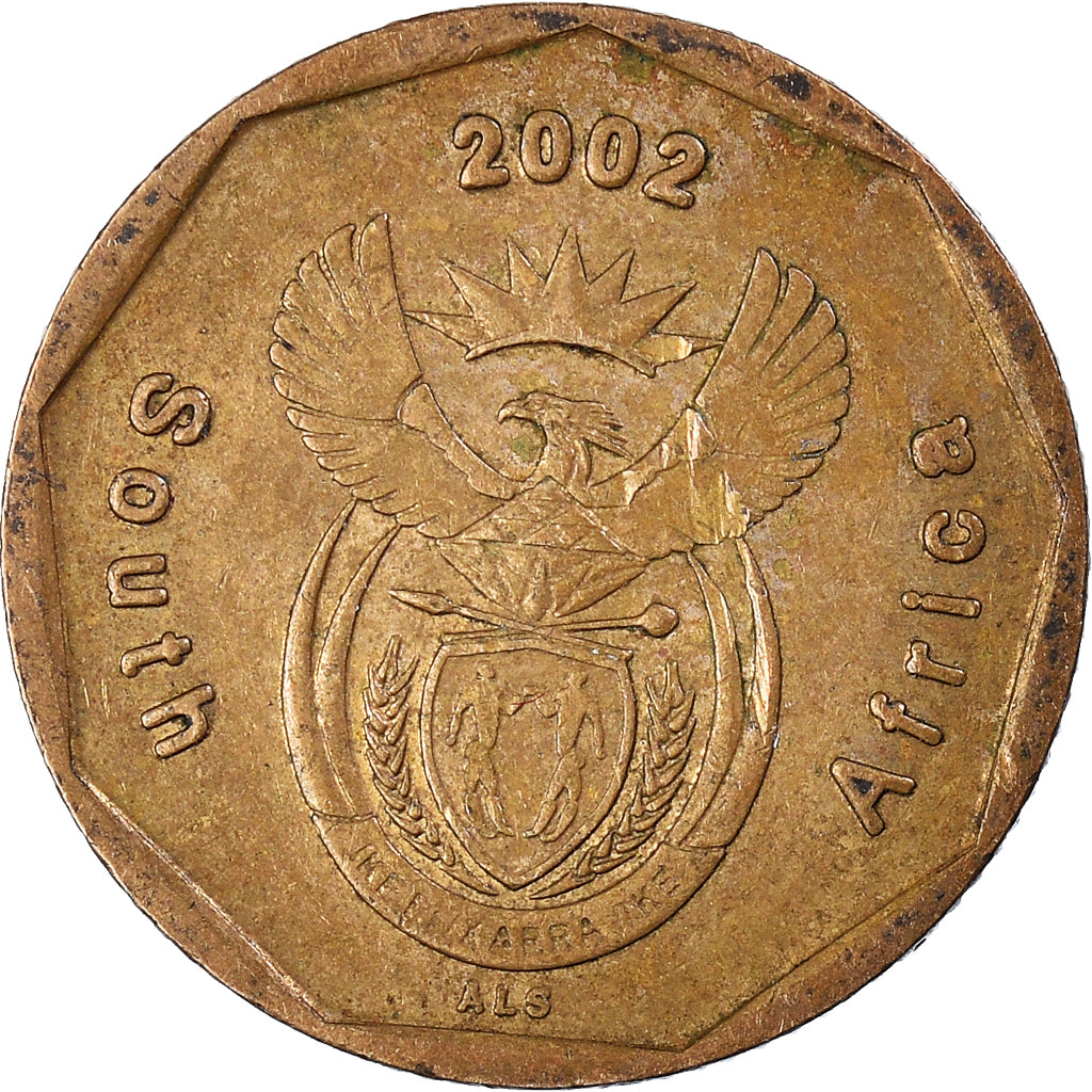 Coin, South Africa, 20 Cents, 2002