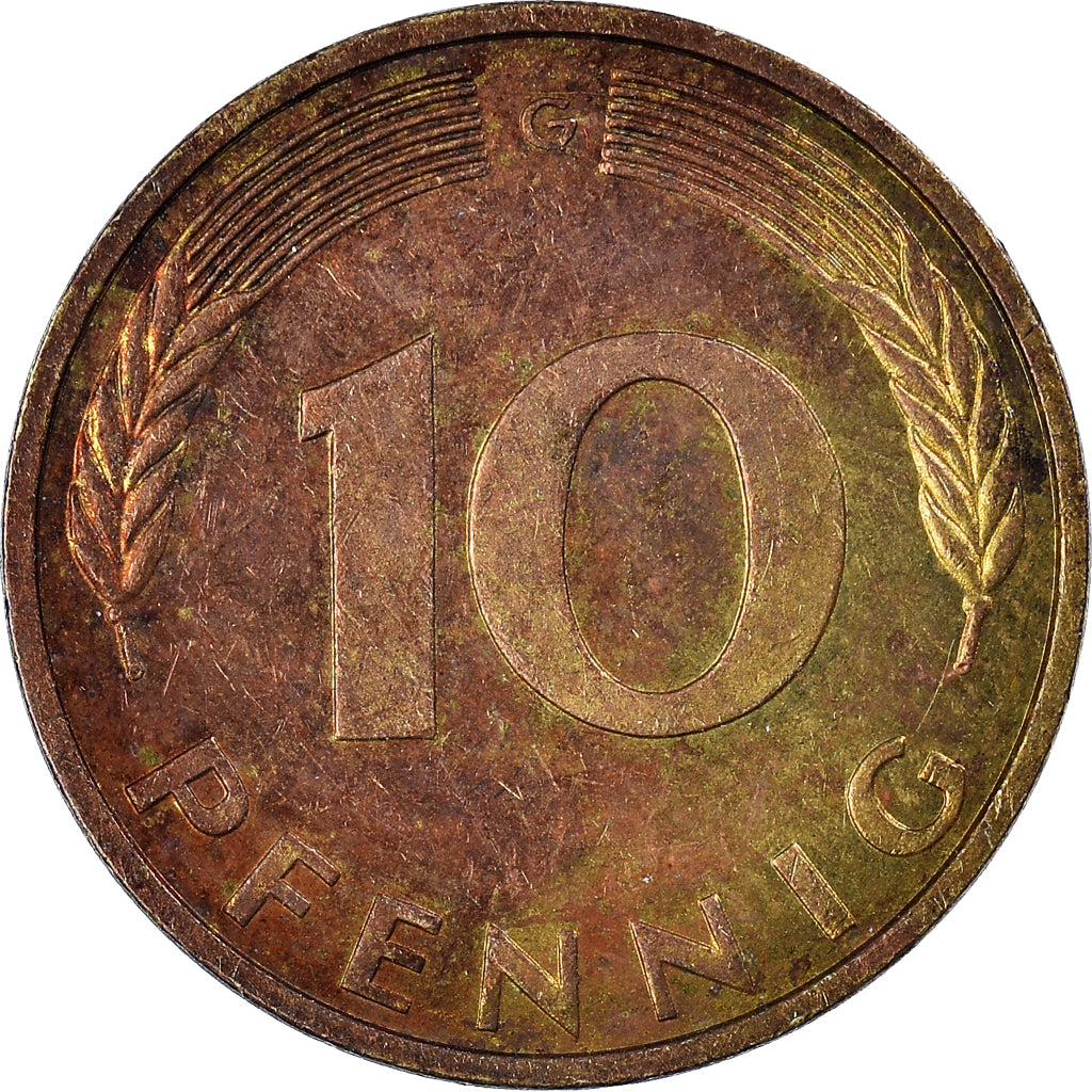 Munten, Federale Duitse Republiek, 10 Pfennig, 1996