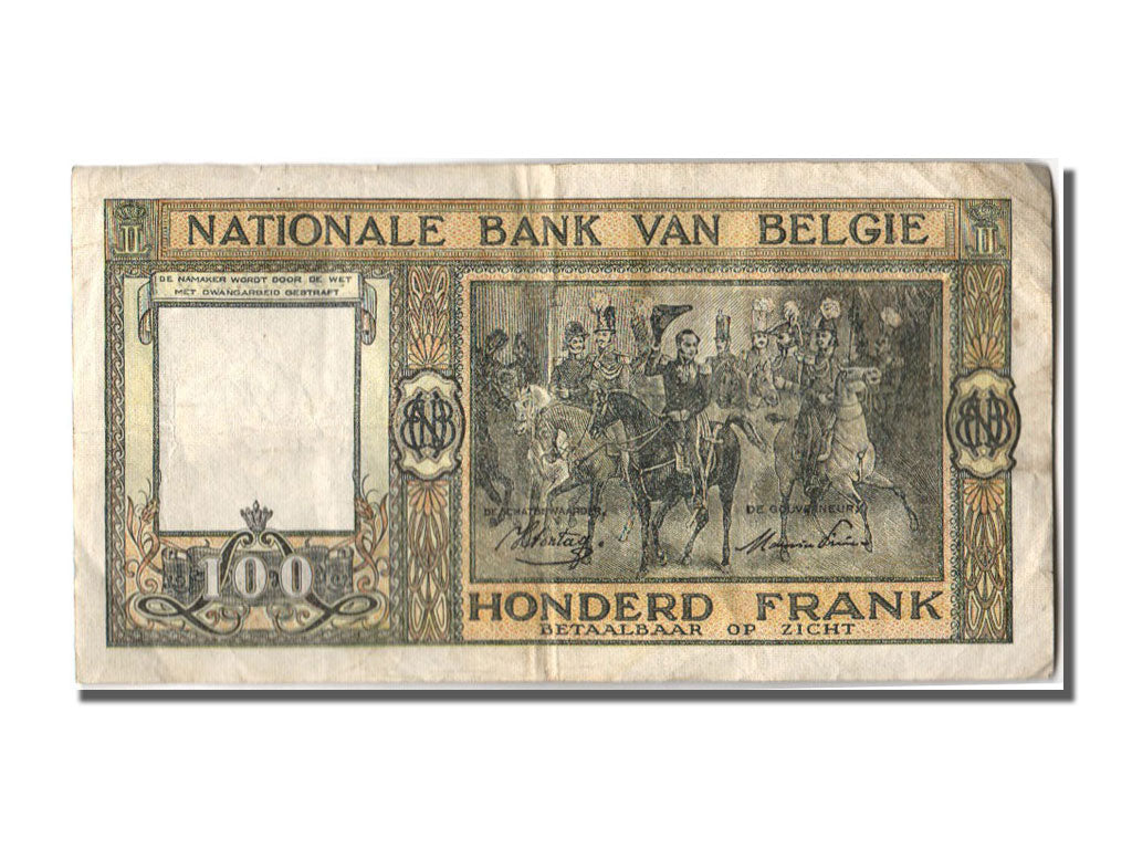 Belgio, 100 Francs, 1946, 1946-02-27, BB+