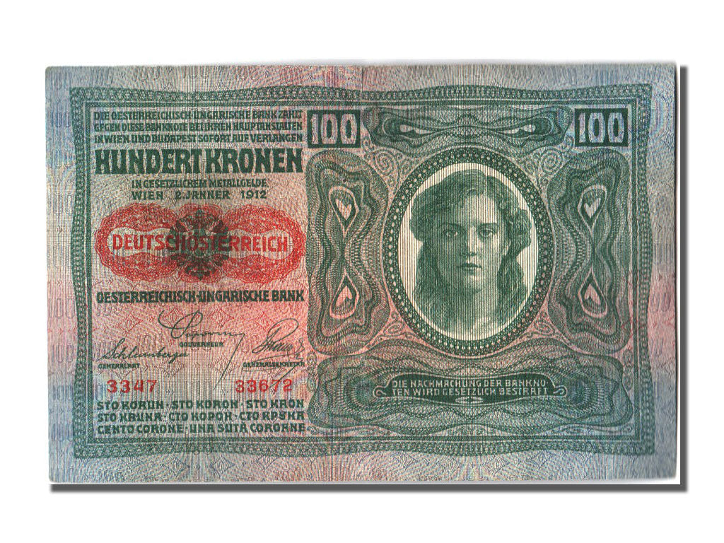 Austria, 100 Kronen, 1912, KM #56, 1912-01-02, EF(40-45)