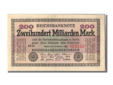 Germany, 200 Milliarden Mark, 1923, KM #121b, 1923-10-15, AU(55-58), RD-10