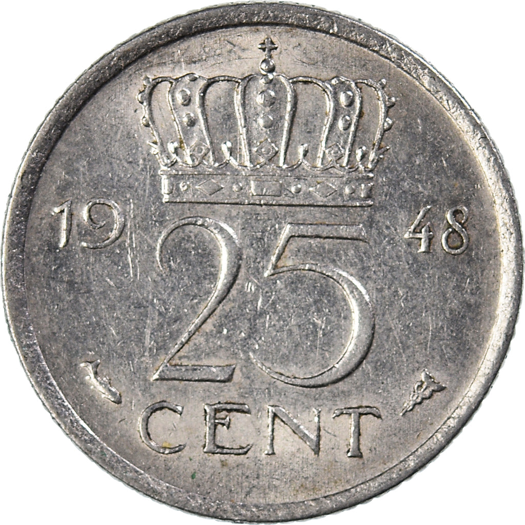 Moneta, Paesi Bassi, 25 Cents, 1948