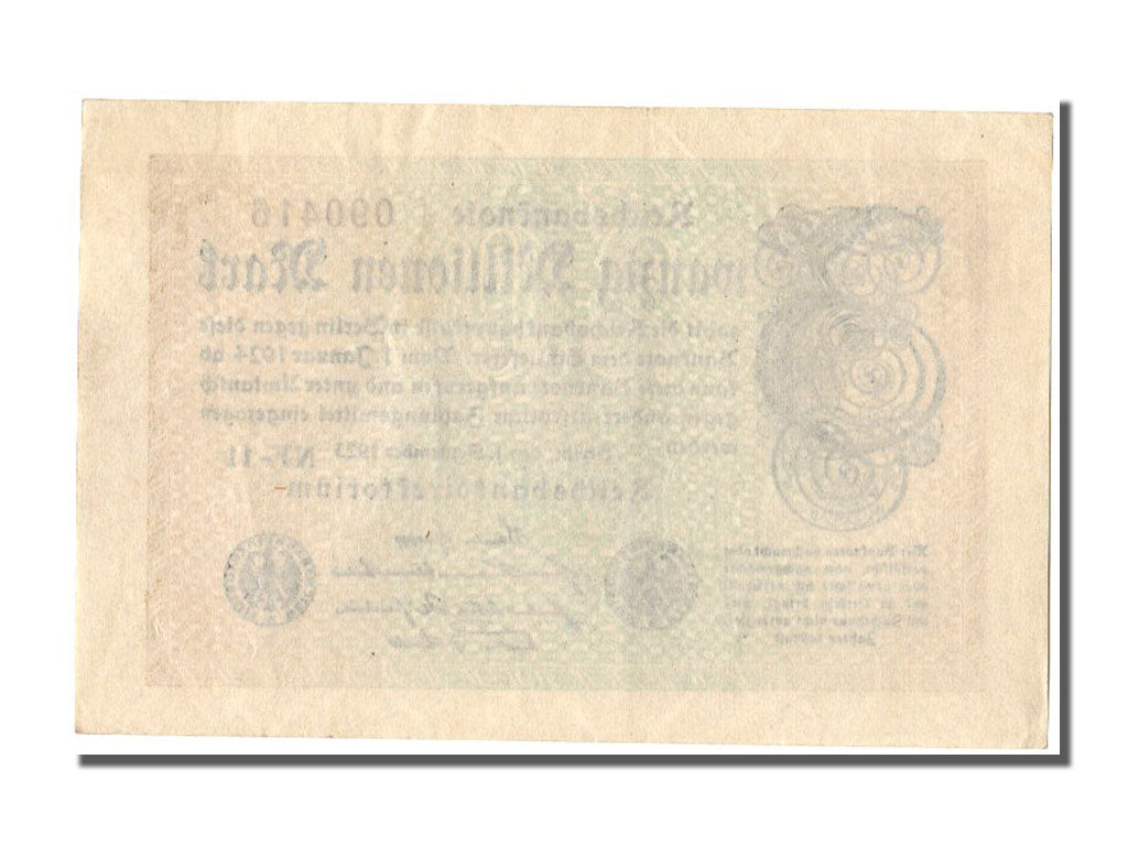 Germany, 20 Millionen Mark, 1923, KM #108b, 1923-09-01, UNC(63), NF-11