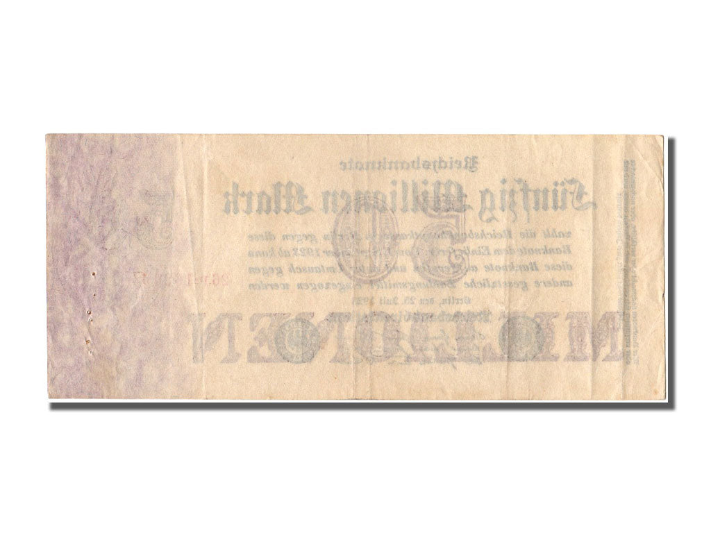 Germany, 50 Millionen Mark, 1923, KM #98b, 1923-07-25, EF(40-45), 26P