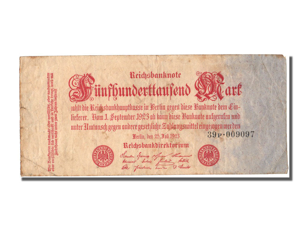 Banknote, Germany, 500,000 Mark, 1923, 1923-07-25, EF(40-45)