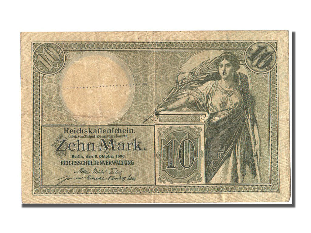 Banknote, Germany, 10 Mark, 1906, 1906-10-06, EF(40-45)