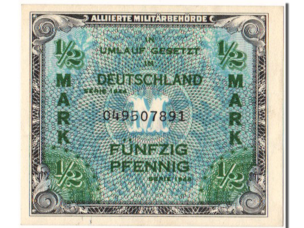 Germany, 1/2 Mark, 1944, KM #191a, UNC(65-70)