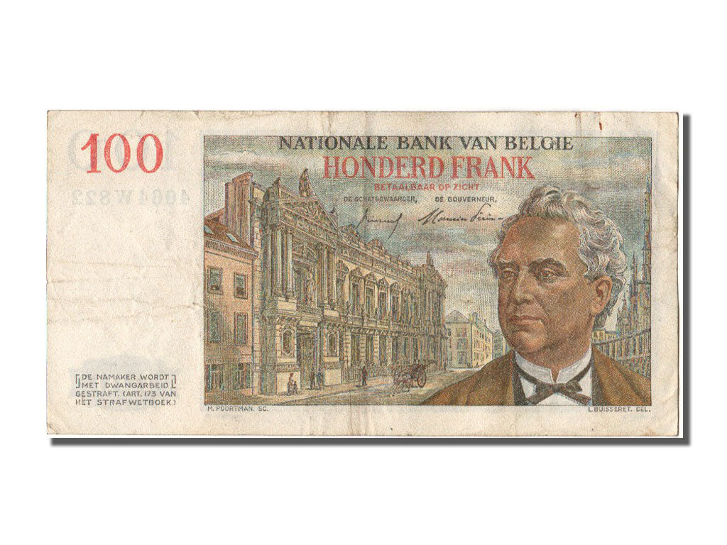 Belgio, 100 Francs, 1953, 1953-08-31, BB