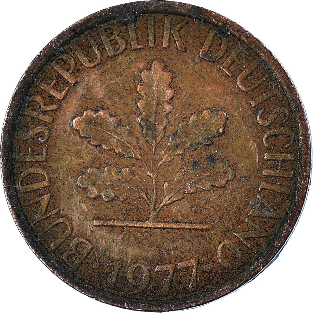 Moneda, ALEMANIA - REPÚBLICA FEDERAL, Pfennig, 1977