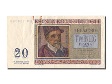 Belgium, 20 Francs, 1956, KM #132b, 1956-04-03, AU(55-58), D14