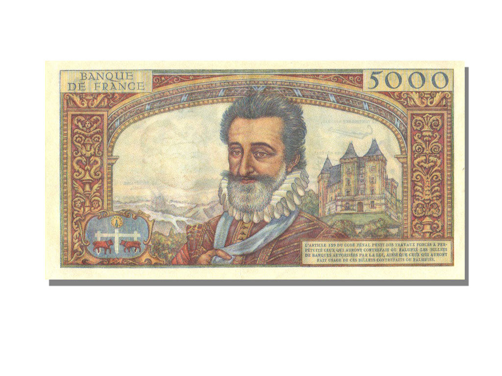 FRANCE, 5000 Francs, 1958, 1958-01-02, UNC(63), Y.38, Fayette #49.5
