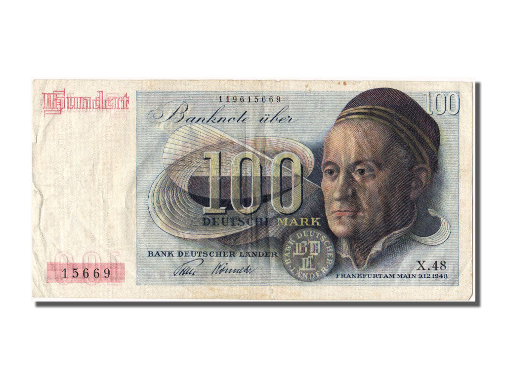 Germany, 100 Deutsche Mark, 1948, 1948-12-09, EF(40-45), X.48