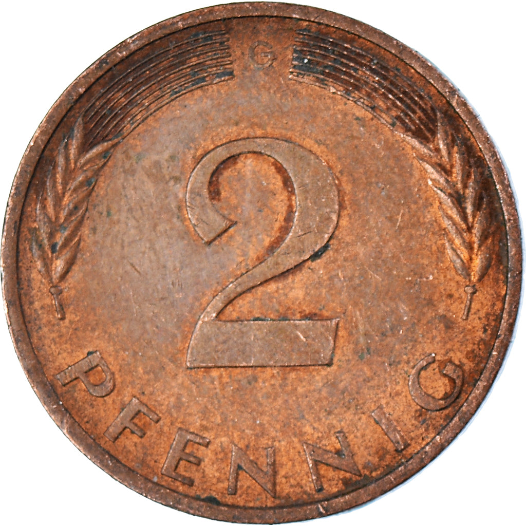 Moeda, ALEMANHA - REPÚBLICA FEDERAL, 2 Pfennig, 1977