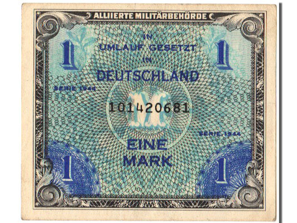 Germany, 1 Mark, 1944, KM #192a, AU(55-58)